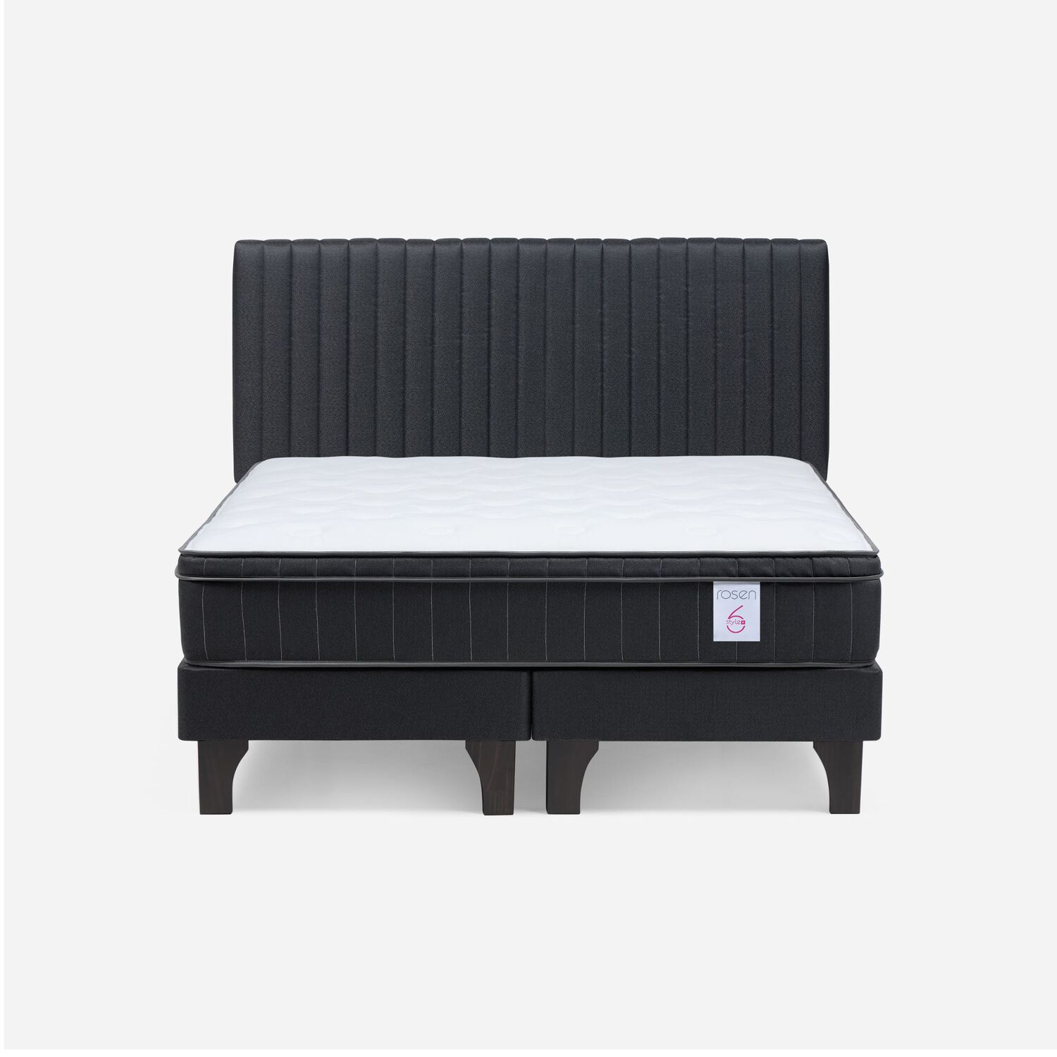 Cama Europea Rosen New Style 6 Plus + Respaldo Lucio / 2 Plazas / Base Normal + Respaldo image number 0.0