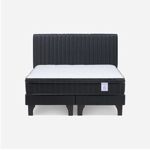Cama Europea Rosen New Style 6 Plus + Respaldo Lucio / 2 Plazas / Base Normal + Respaldo