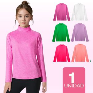Camiseta Polera Polar Cuello Alto Beatle Ni&ntilde;a Primera Capa