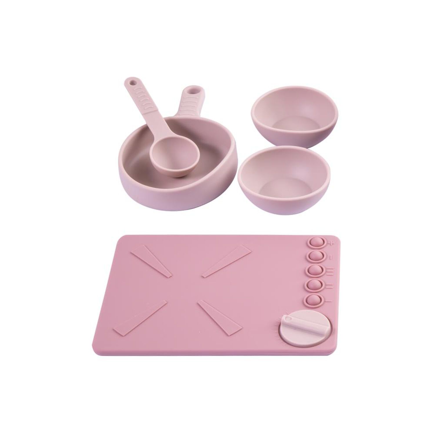 Cocina De Juguete Bebesit Montessori Silicona Rosada image number 2.0