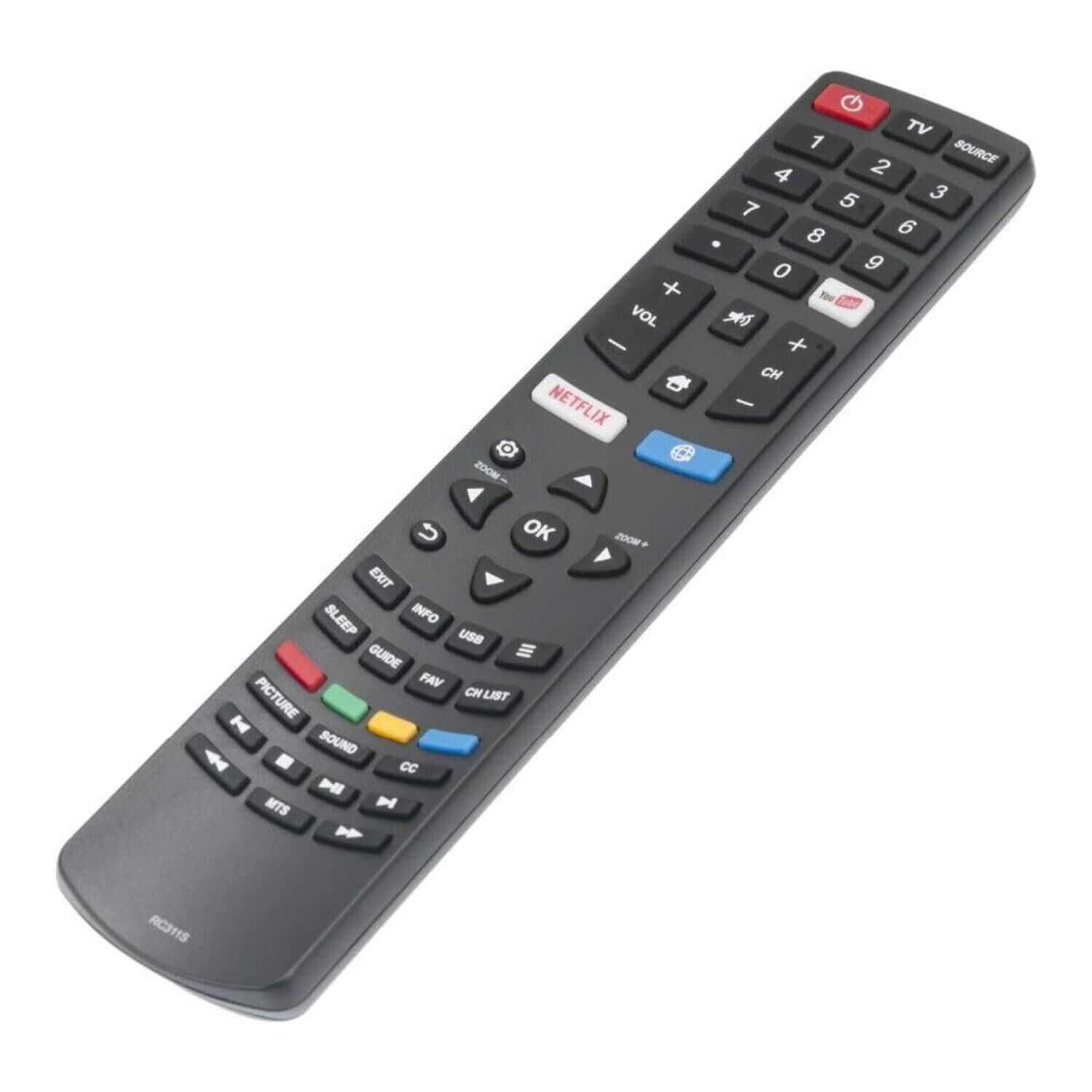 Control Remoto Universal Para Tv Tcl Daewoo Philco Jvc Negro Lbn image number 2.0