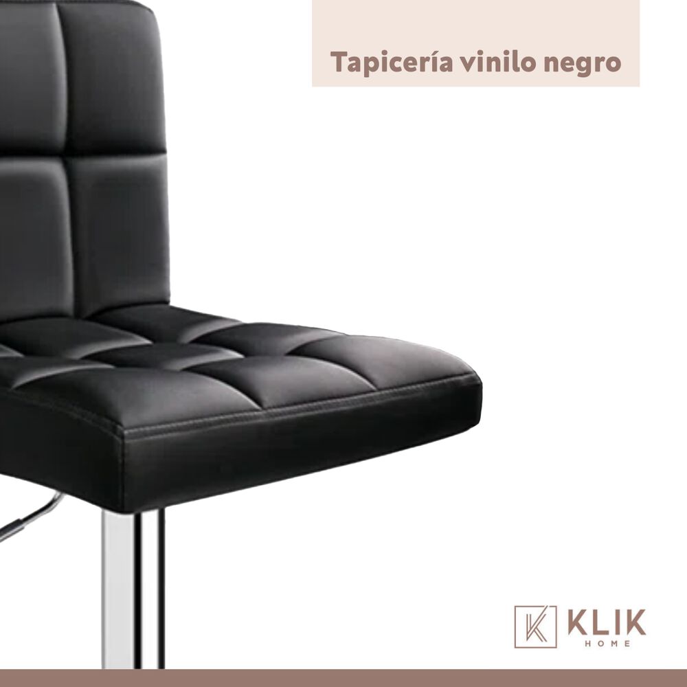 Taburete Ajustable Completo Con Respaldo - Negro image number 4.0