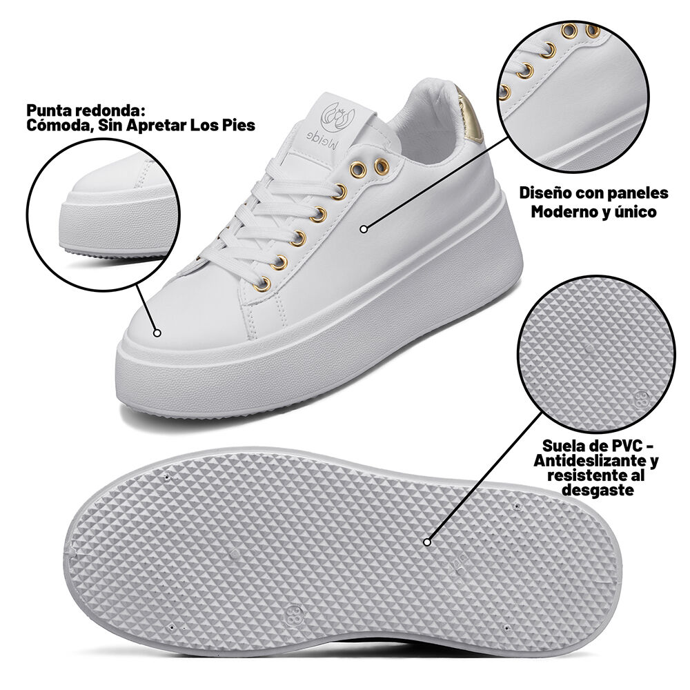 Zapatilla Casual Urbana Plataforma Mujer Weide Lt130b image number 9.0