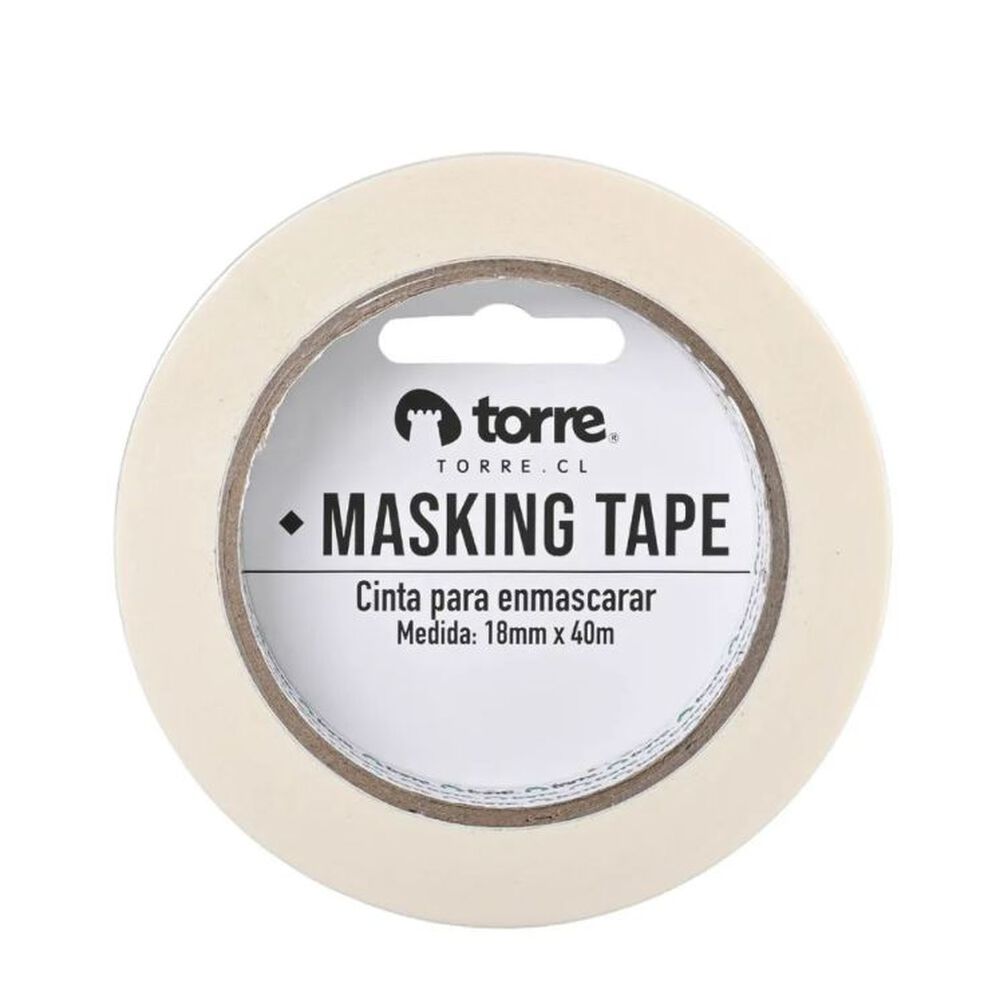 Cinta Masking Crema 18mmx40m Torre image number 1.0