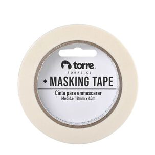 Cinta Masking Crema 18mmx40m Torre