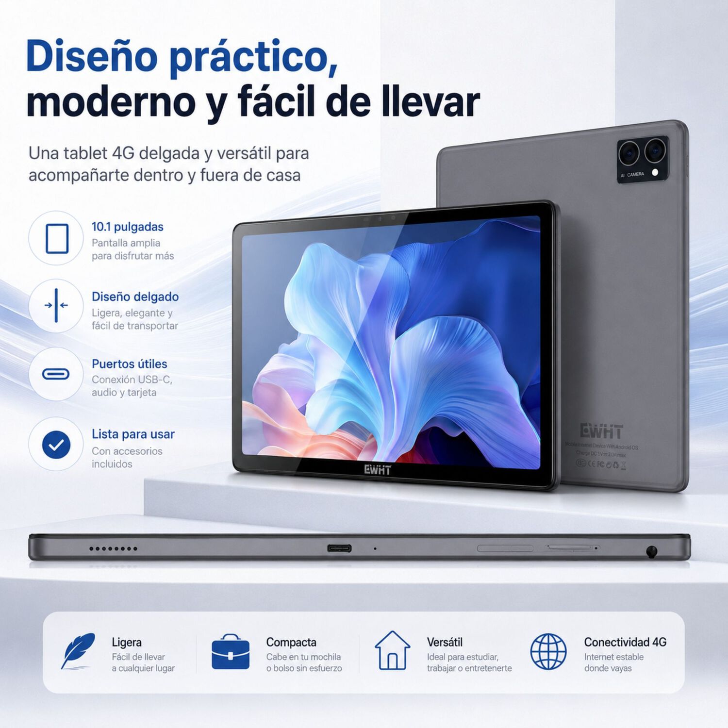 Tablet Cwht G16 4g 128gb 6gb Ram Kit Completo Accesorios image number 2.0