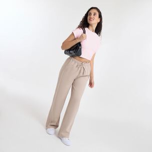 Polera Básica Crop Manga Corta Cuello Redondo Mujer Freedom
