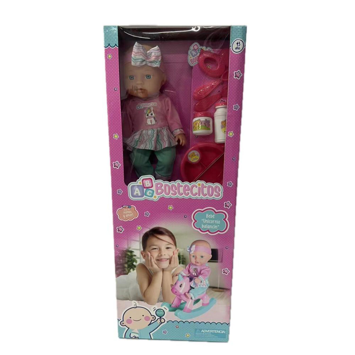 Mu&ntilde;eca Babydoll Bostecitos Abc Acc Unicornio image number 2.0