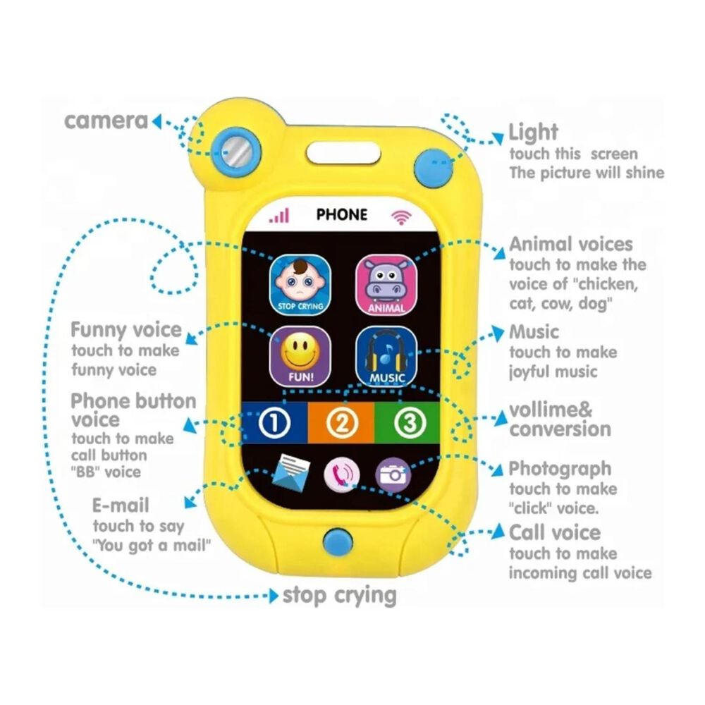 Juguete Telefono Smartphone Interactivo Ni&ntilde;os Con Sonidos image number 3.0