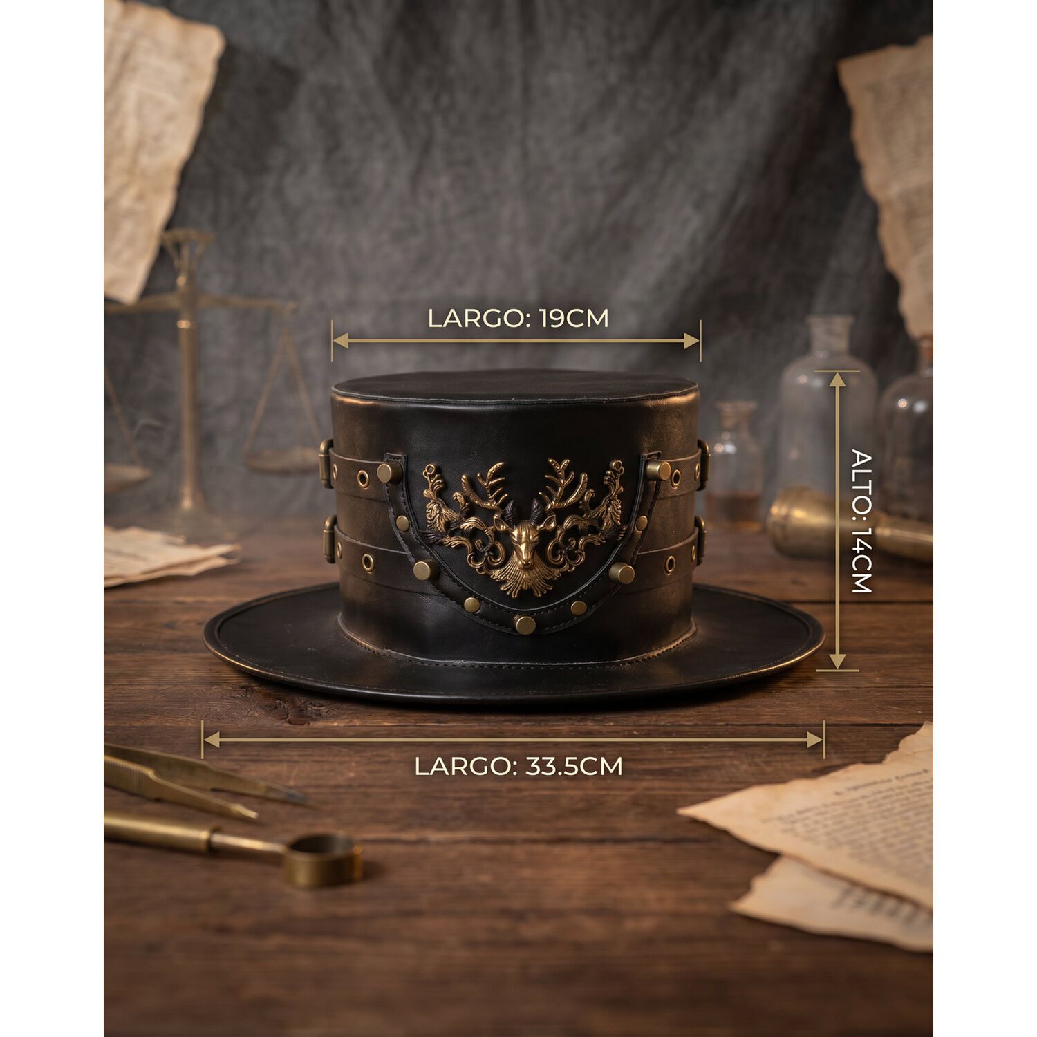 Sombrero Steampunk Disfraz Medico Peste Negra G&oacute;tico image number 10.0