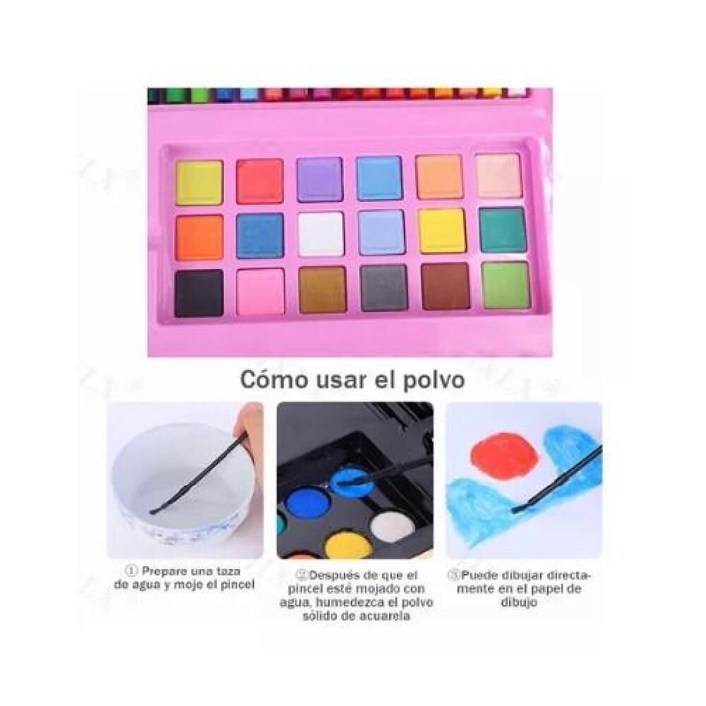 Set Dibujo Portátil 208 Piezas De Arte Kit De Pintar Para Niños 2023 image number 3.0
