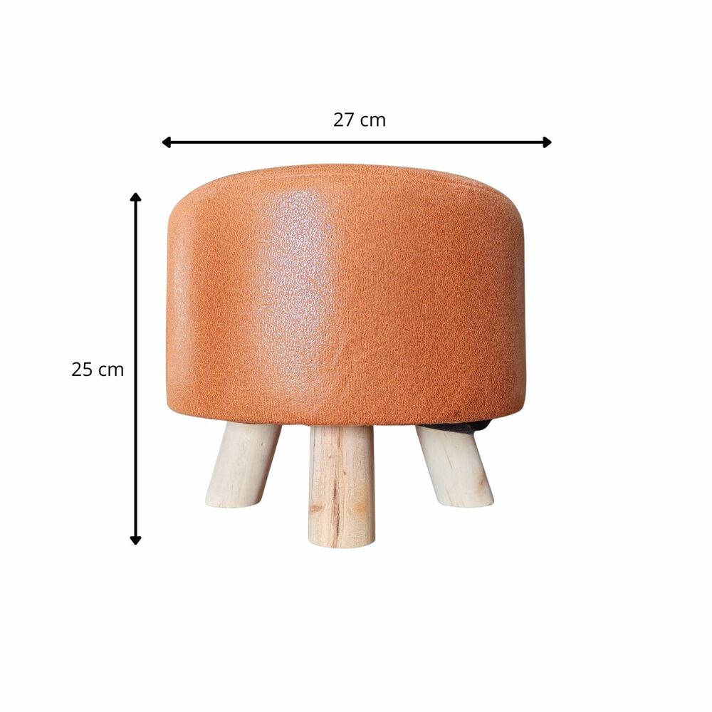 Mini Puff Redondo Tela Naranjo image number 4.0