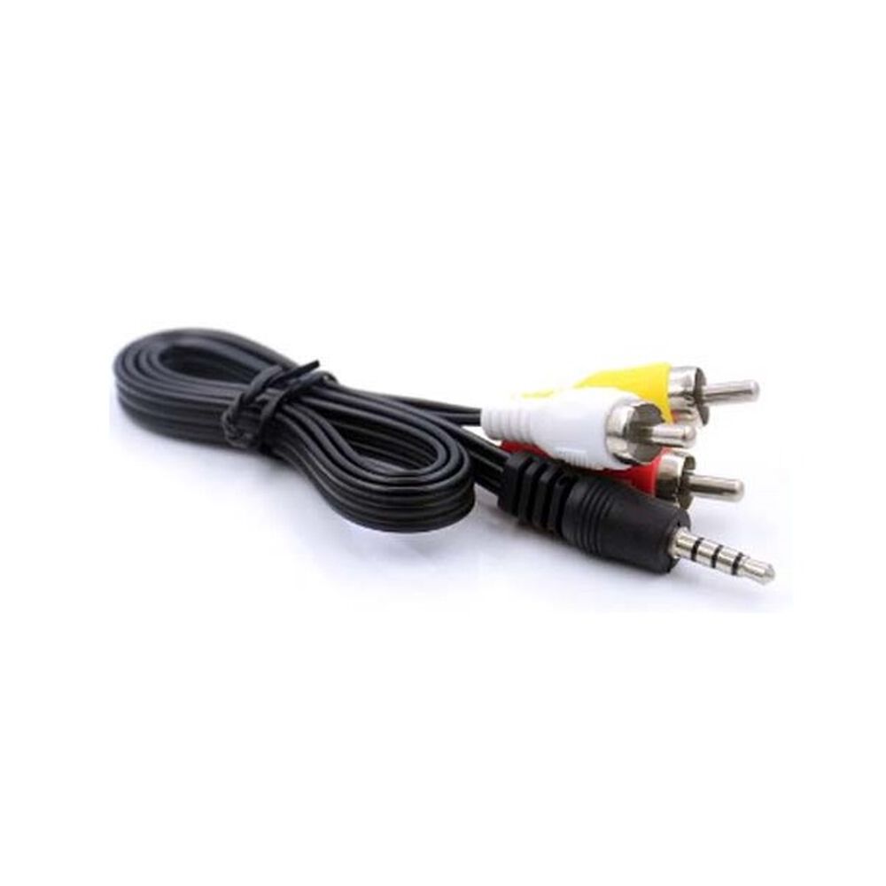 Cable Audio Rca Jack 3.5 Mm 3 X 1 Salida Auxiliar. Aux. Macho Plug Carro Ps3 image number 1.0