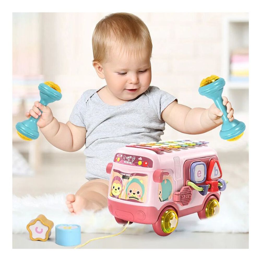 Autobús Rompecabezas Xilofono Juguete Interactivo Para Bebe image number 2.0