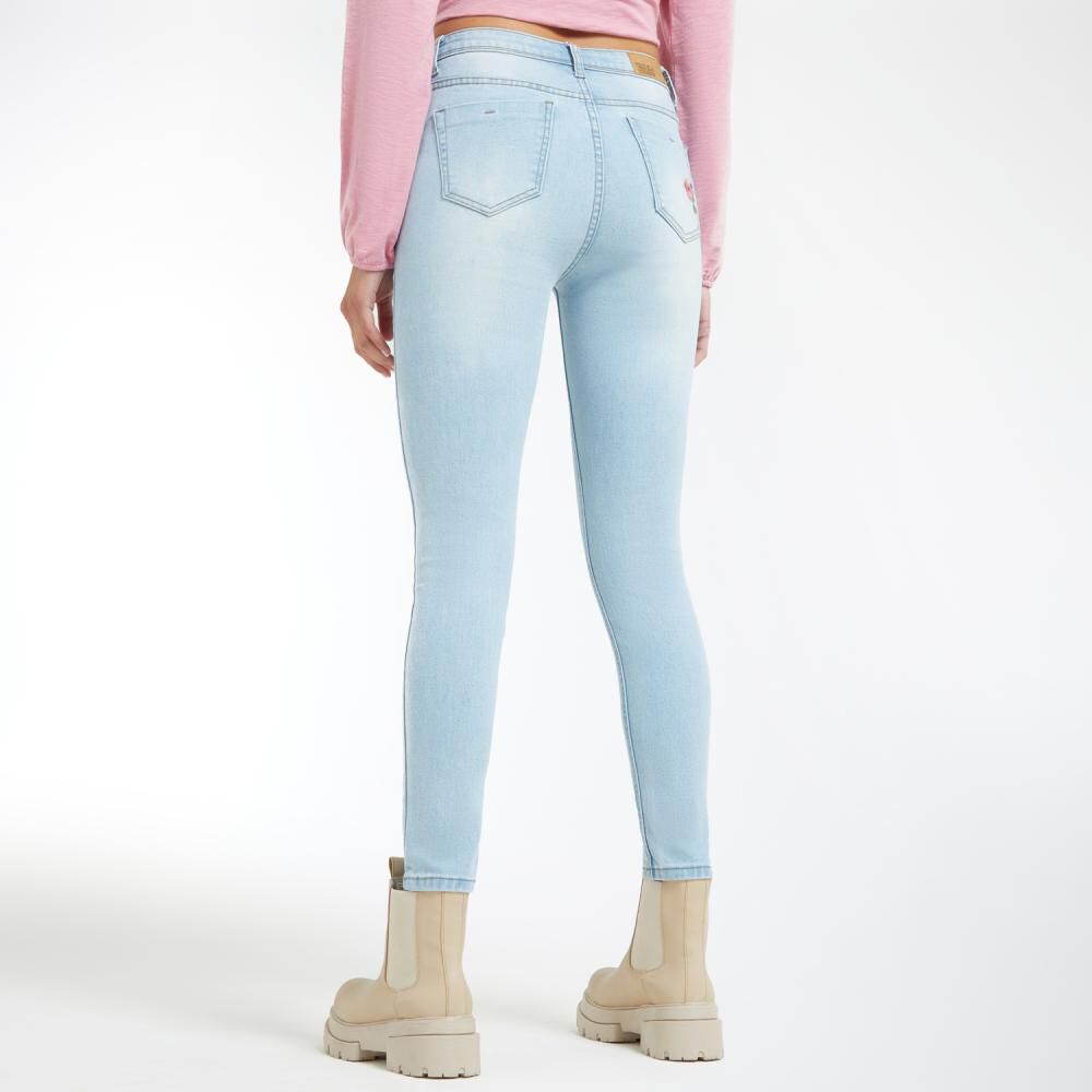 Jeans Bordado Tiro Alto Super Skinny Mujer Freedom image number 3.0