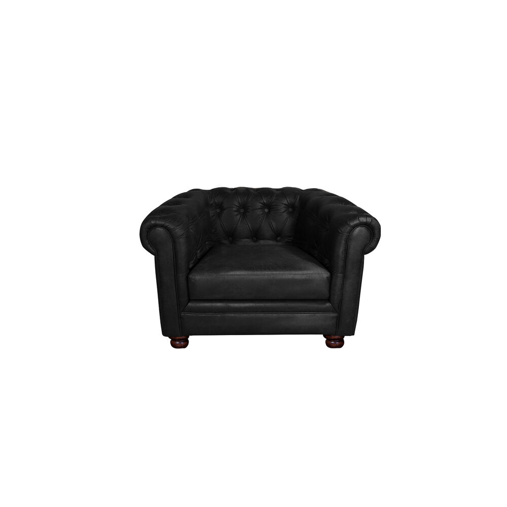 Sofa Florencia 1 Cuerpo Cuero Colorado Negro image number 0.0