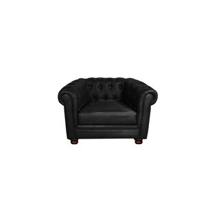 Sofa Florencia 1 Cuerpo Cuero Colorado Negro