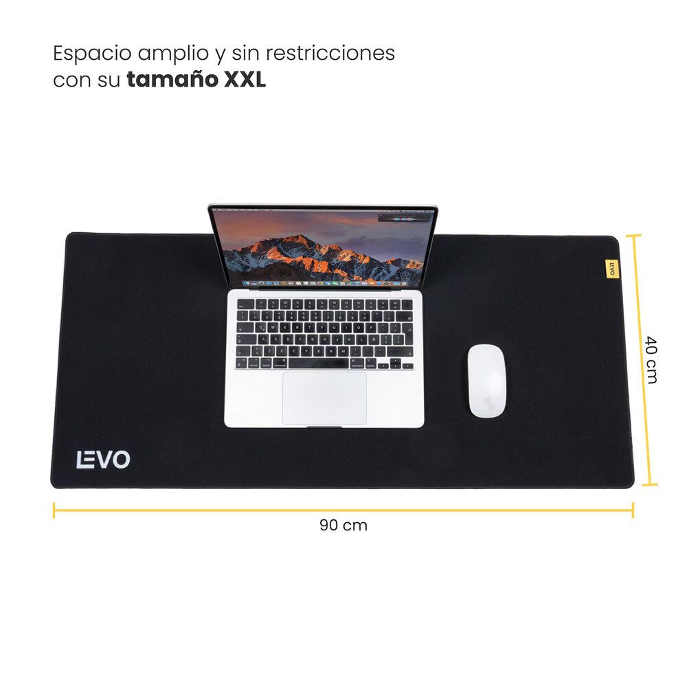 Mousepad Battlemat Xxl 90x40 Cm Antideslizante Negro Levo image number 2.0