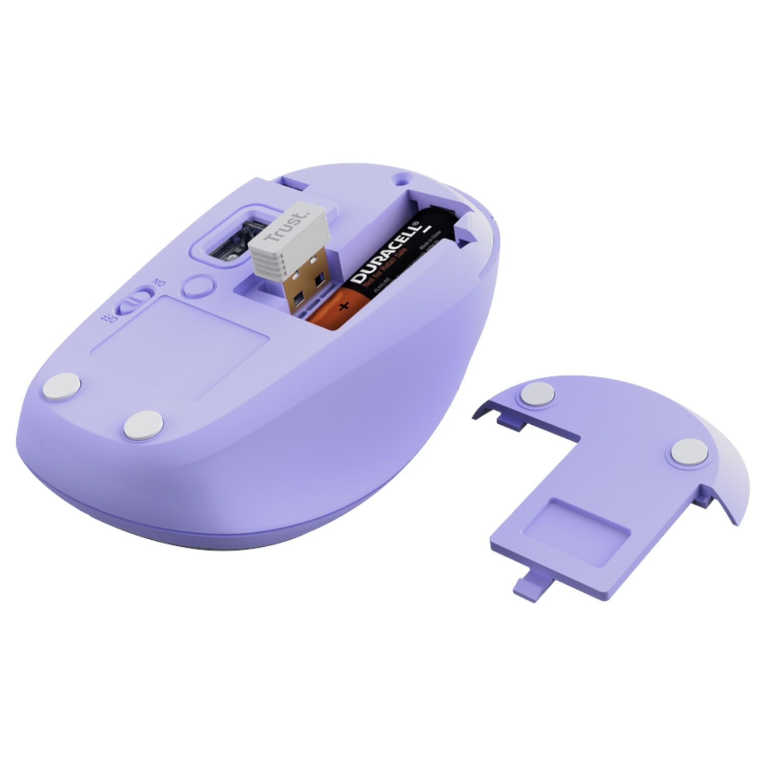 Mouse Inal&aacute;mbrico Trust Yvi+ Purpura Multi-dispositivos image number 3.0