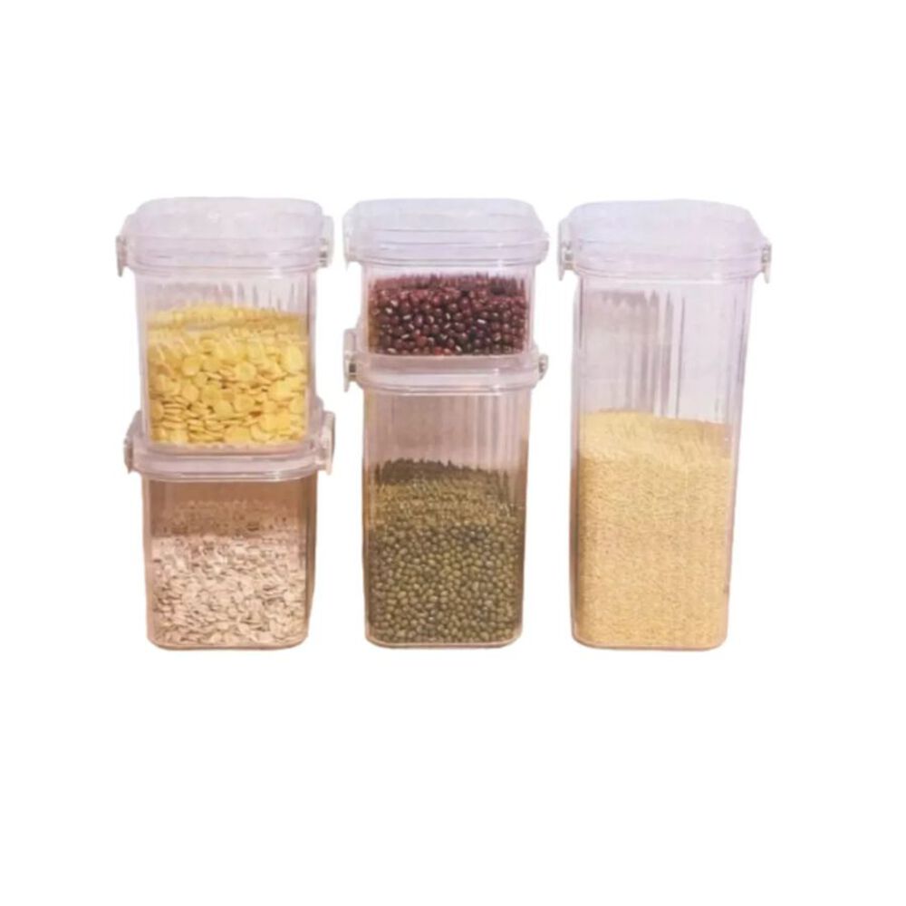 Set 5 Recipientes Hermeticos Almacenamiento Con Tapa Cocina image number 0.0