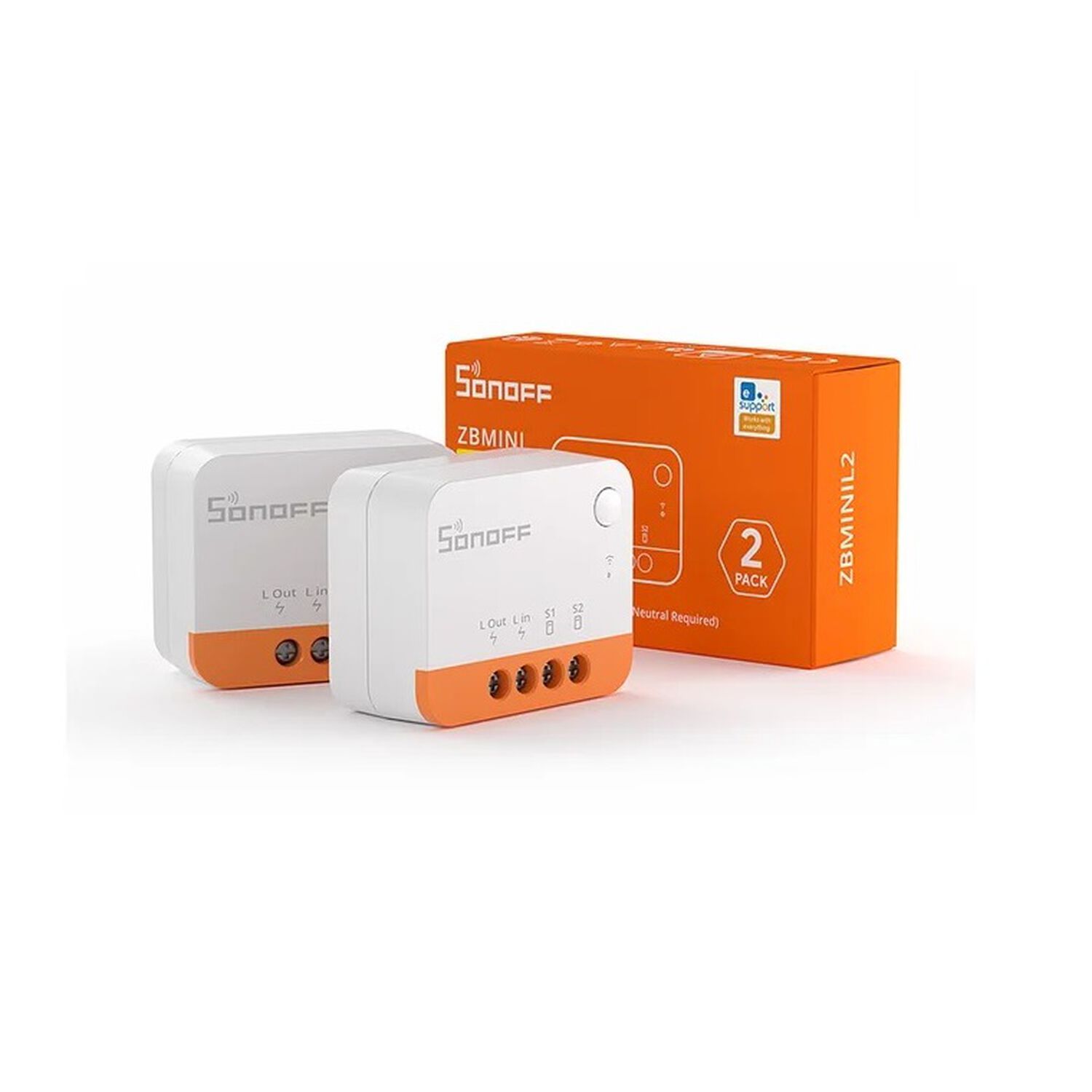Pack 2 Interruptores Zigbee Sin Neutro Sonoff Mini Extreme image number 2.0