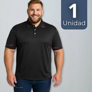 Polera Pique Premium 200g Manga Corta 100% Algod&oacute;n Textura Suave Chemise Negro Hombre