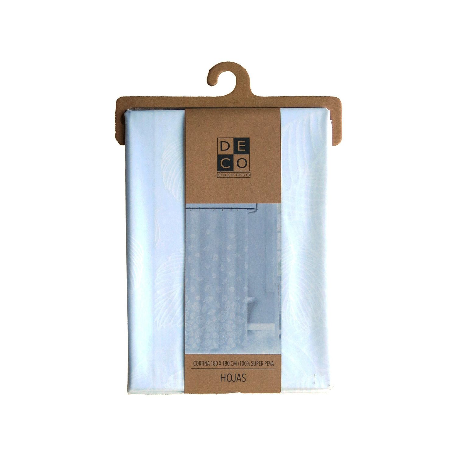 Cortina Ba&ntilde;o Peva Hojas Impermeable 180x180 Cms image number 0.0