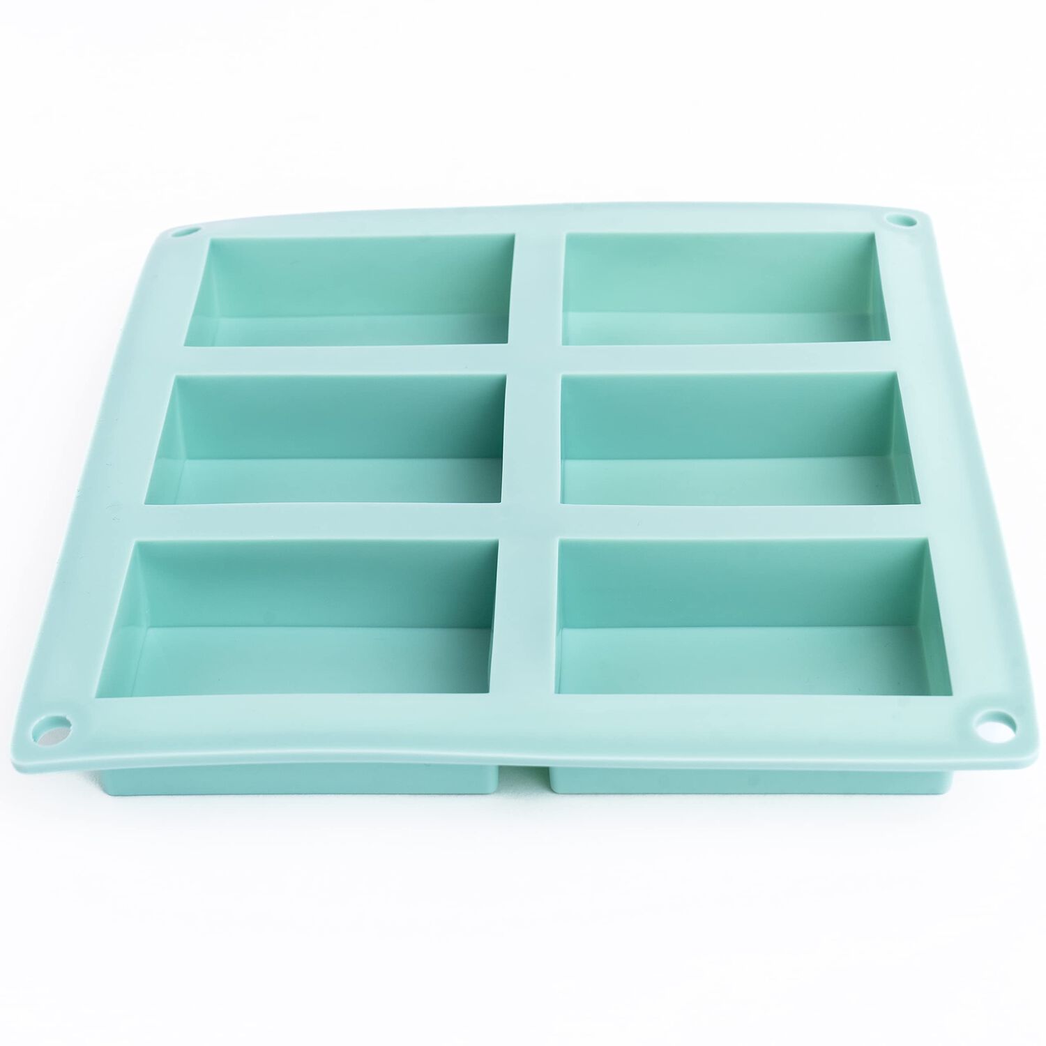 Molde De Silicona Para Jabon Rectangular 6 Divisiones Color Verde image number 1.0