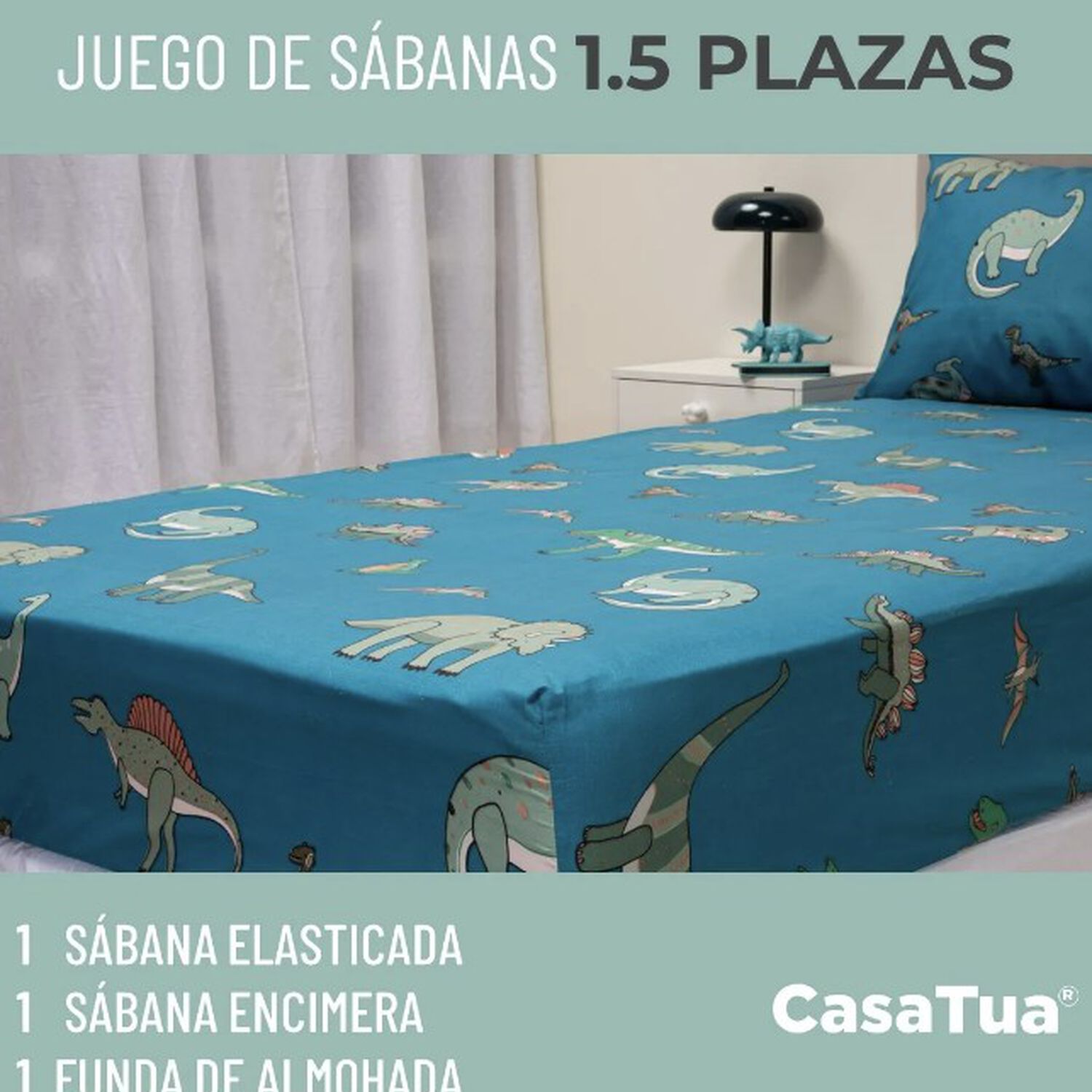 Sabanas 1,5 Plaza Ni&ntilde;o Ni&ntilde;a Estampada + Funda Almohada image number 3.0