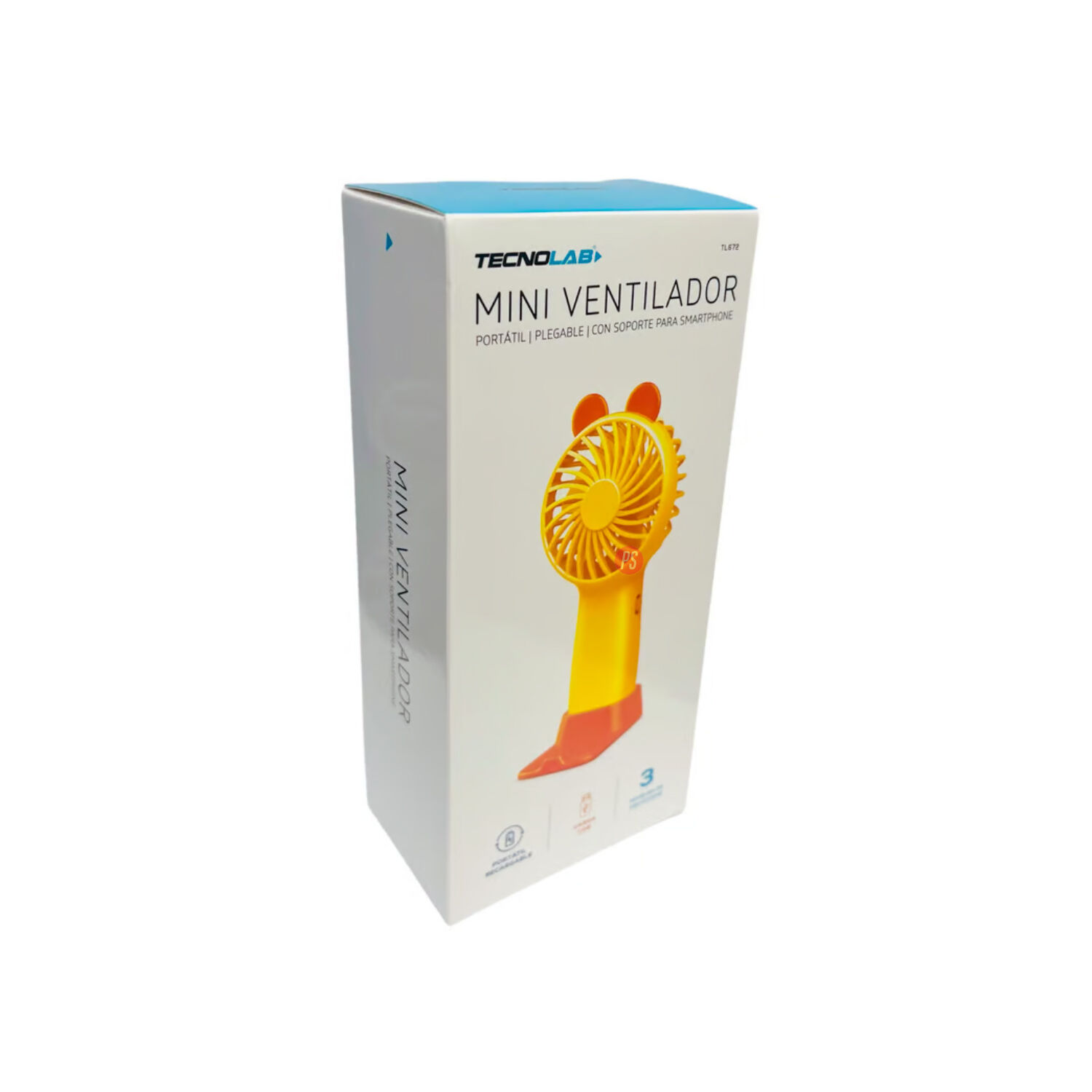 Mini Ventilador De Mano Dise&ntilde;o Tigre Recargable - Ps image number 4.0