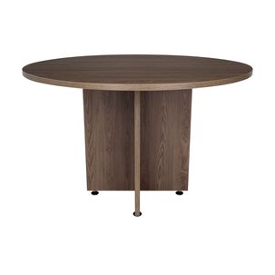 Mesa De Reunion Redonda Fm-055n Negro Y Caf&eacute; Oscuro