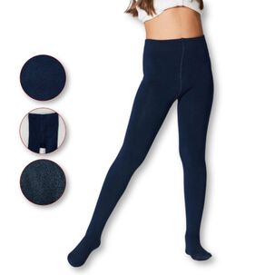 Pack 5 Ballerina Escolar Calcetines Polar Azul Ni&ntilde;a