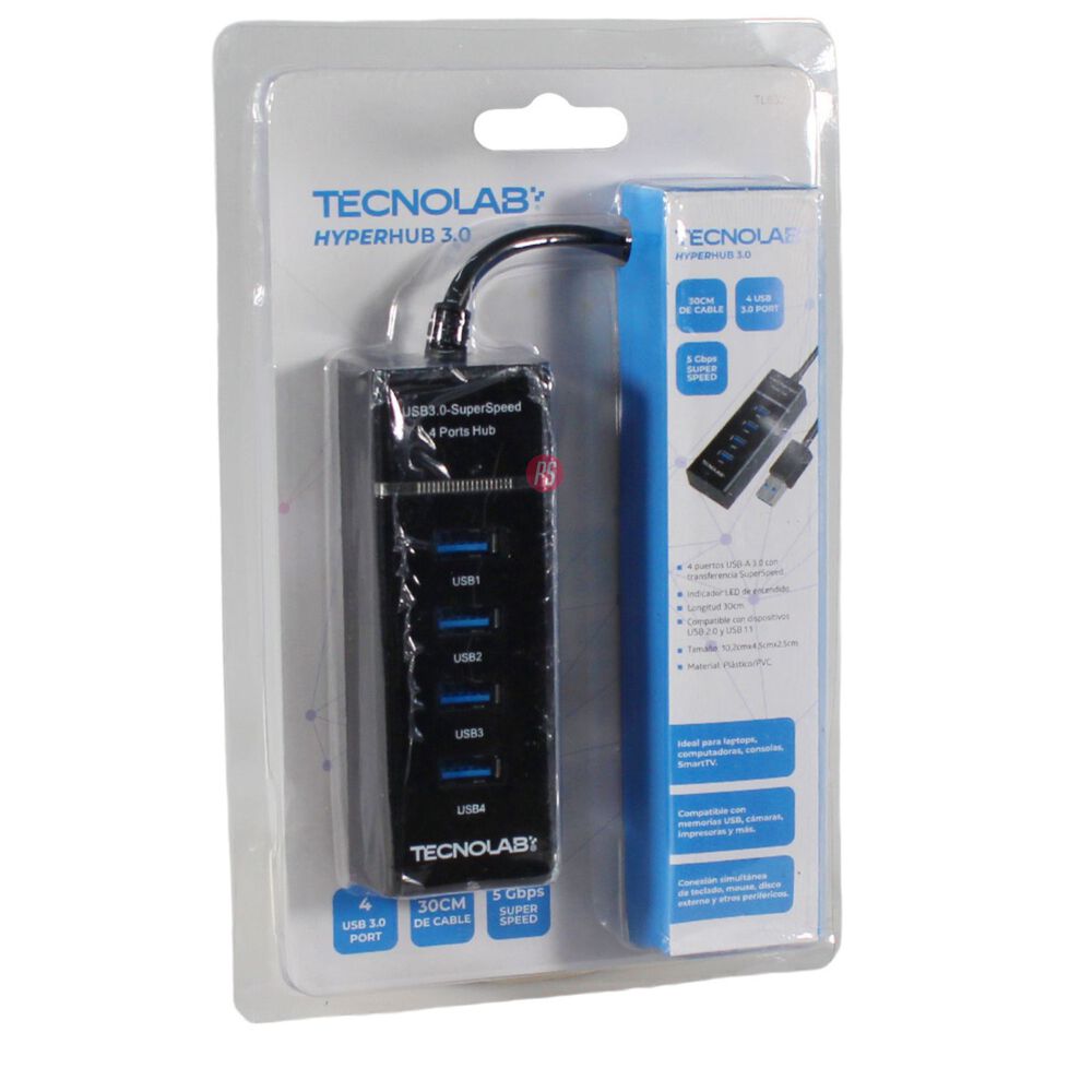 Hub Usb Superspeed 4 Puertos 5gbps Con Protecci&oacute;n Y Led - Ps image number 2.0