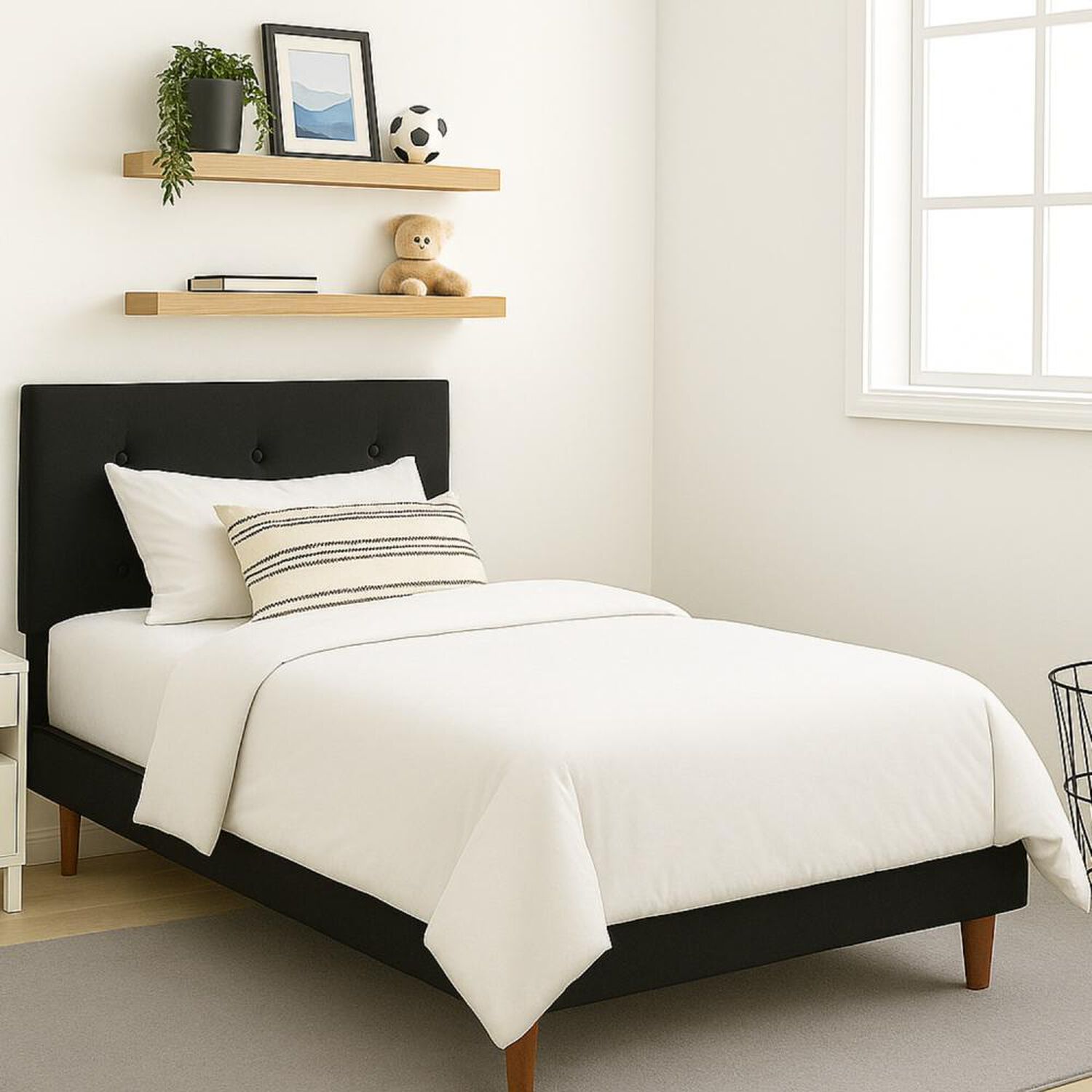 Cama Europea Flex New Simple / 1 Plaza / Base Normal + Respaldo image number 4.0