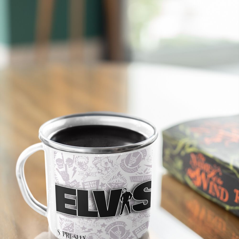 Taza Enlozada Lechera Elvis Presley Rock Musica image number 2.0