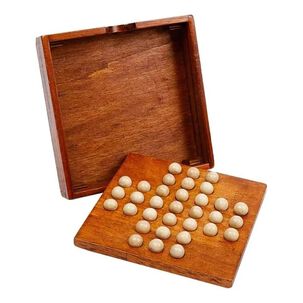 Juego De Mesa Solitario Madera