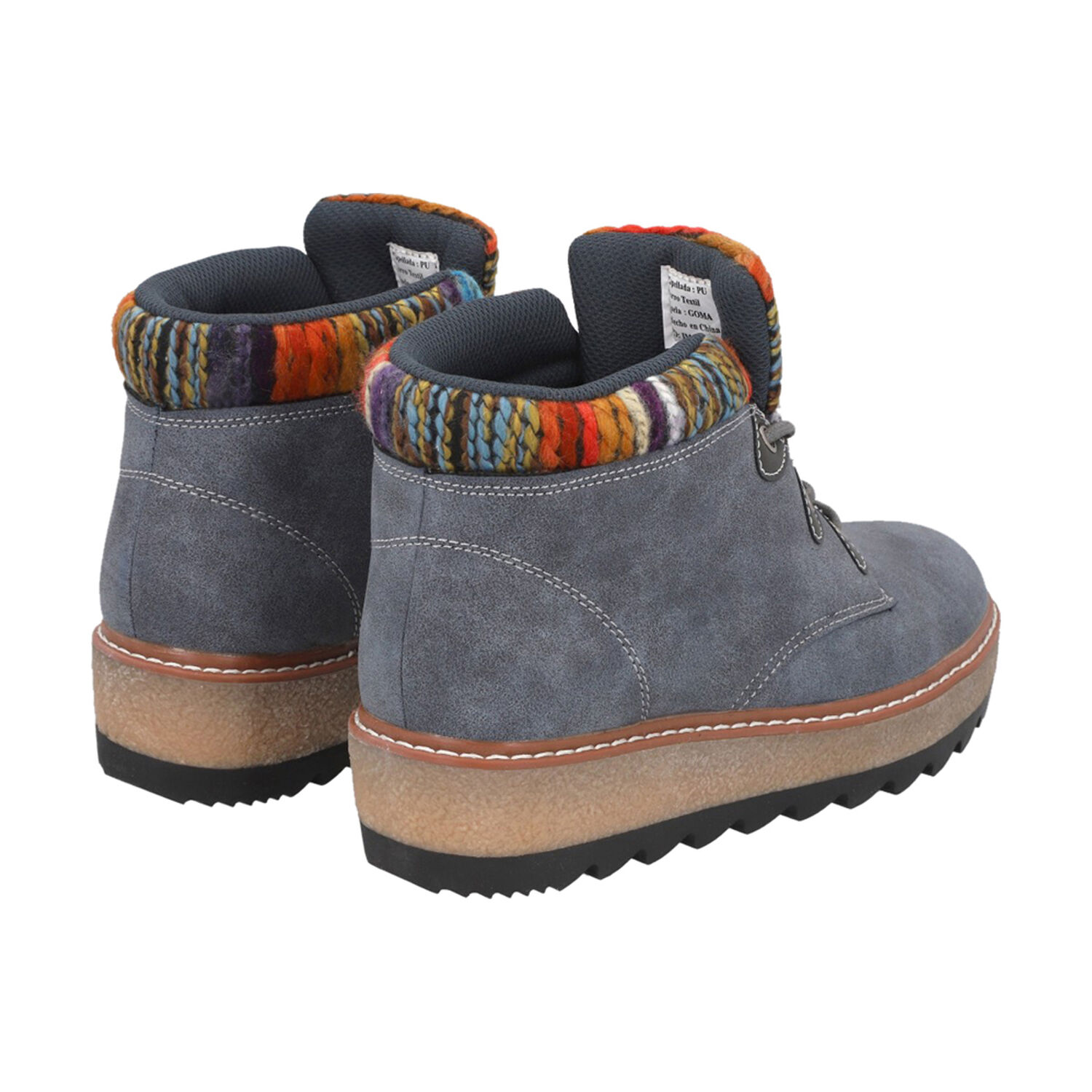 Botin Mujer Azul Nobuck 21 Police image number 3.0