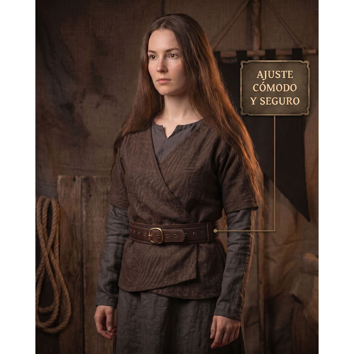 Cinturon Vikingo Medieval De Cuero Pu Accesorio Cosplay image number 35.0