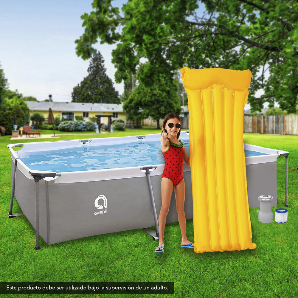 Piscina Con Filtro 3701 Litros 65x207x300 Cm Gris image number 5.0