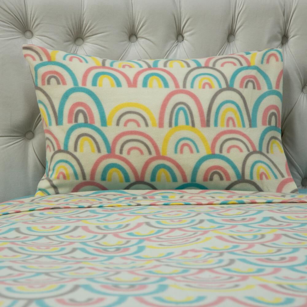 Juego De Sábanas De Polar Casaideal Kids Arcoiris / 1.5 Plazas image number 0.0