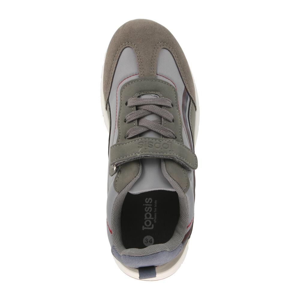 Zapatilla Infantil Niño Topsis Gris image number 4.0