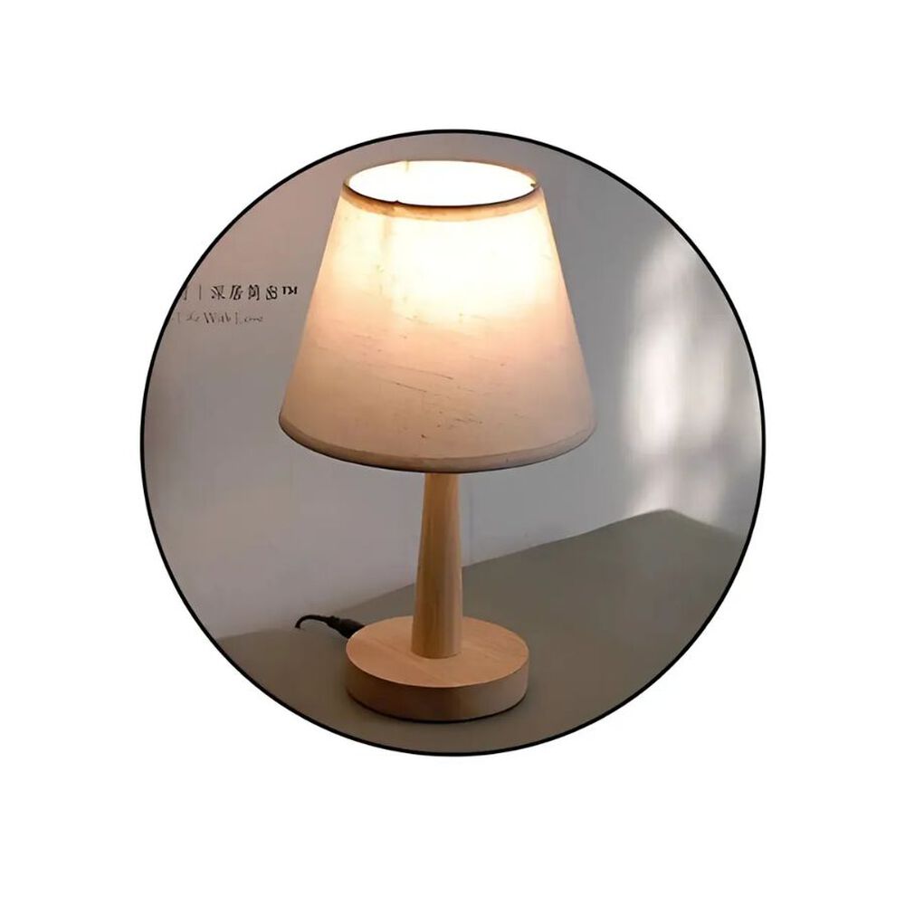 Lampara Base Madera Elegante 38cm image number 1.0