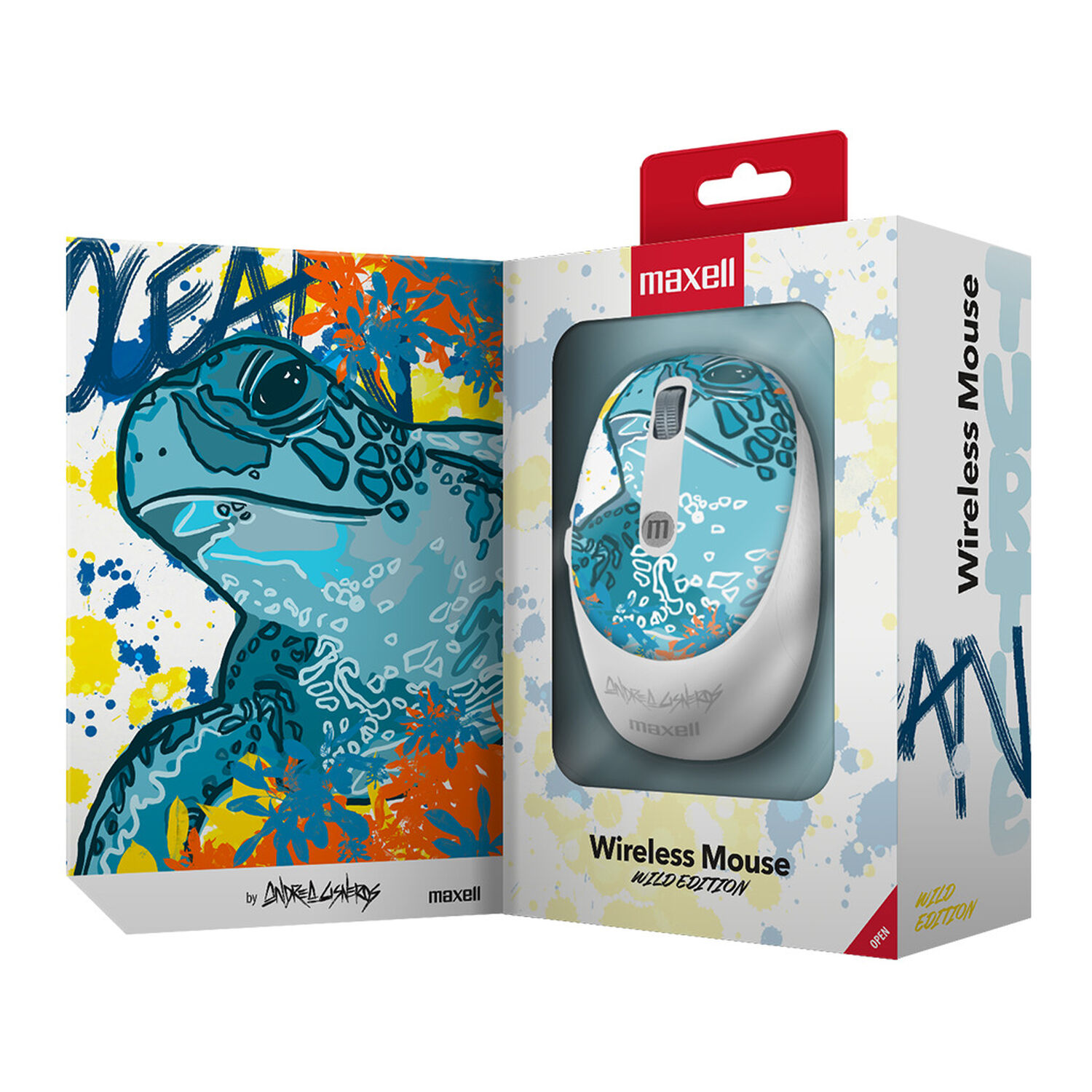 Mouse Inal&aacute;mbrico Maxell Dise&ntilde;o Wild 4000dpi Usb/usb-c Tortuga image number 2.0