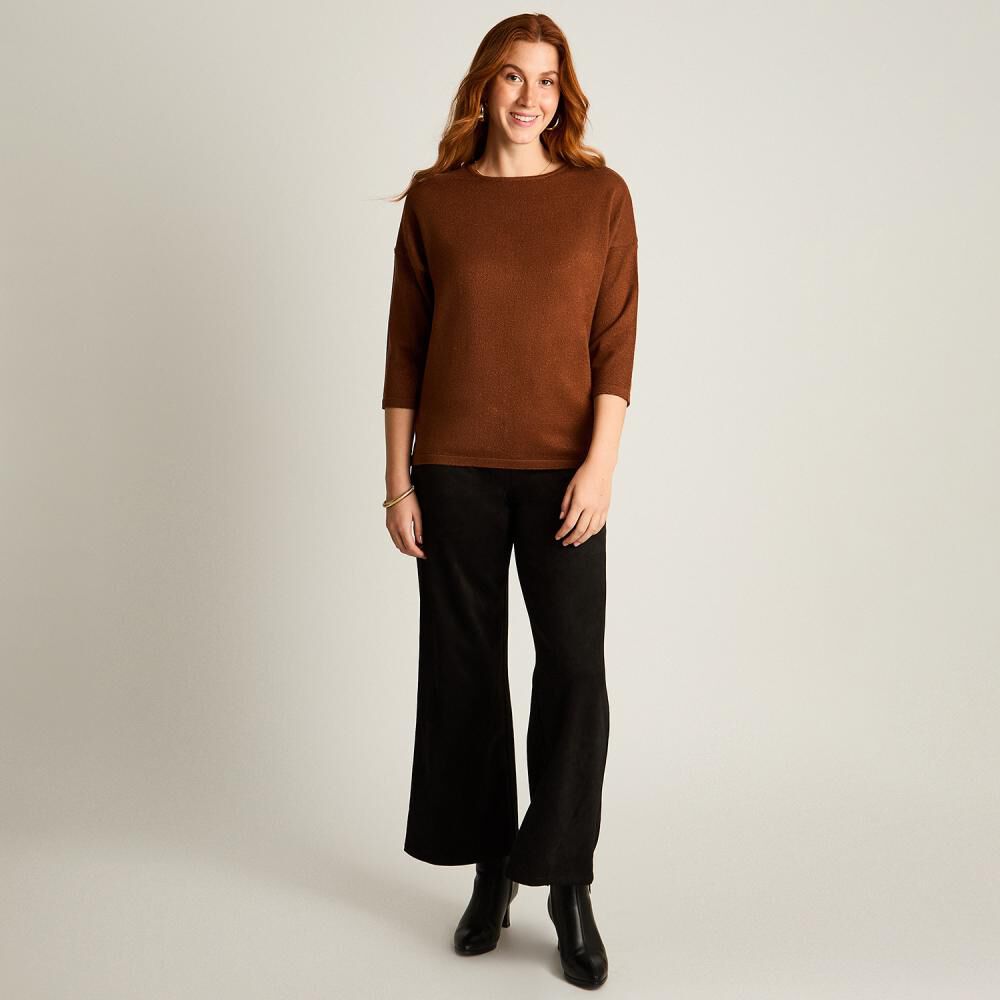 Sweater Manga Kimono Cuello Redondo Mujer Lorenzo Di Pontti image number 1.0