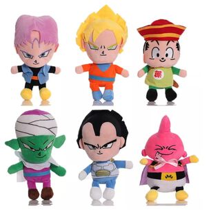 Juguete Pack 6 Peluches Dragon Ball 25cm Infantil