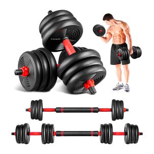 Set Mancuernas De 10 Kg Con Uni&oacute;n Red Ajustable Armable