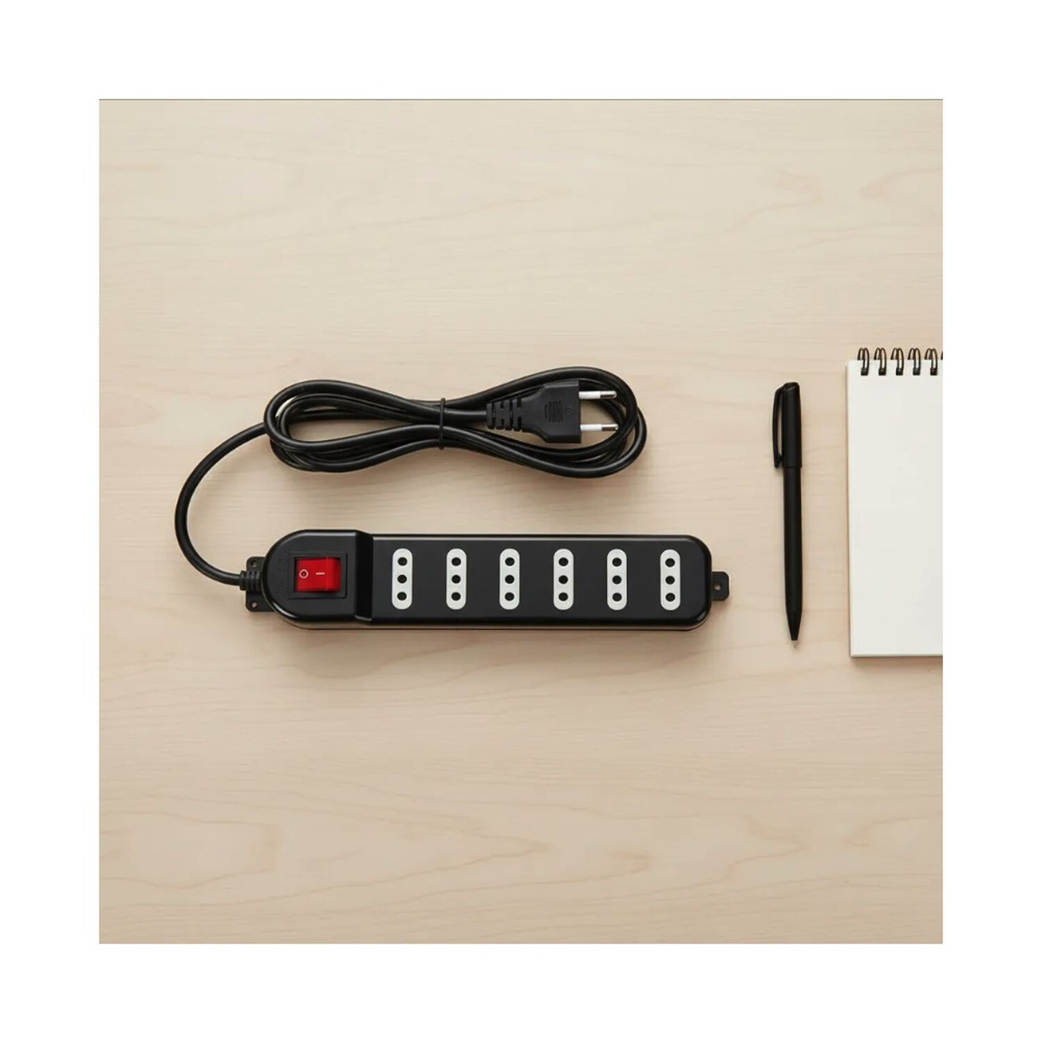 Alargador Macrotel 6 Tomas 3m Con Switch Negro image number 7.0