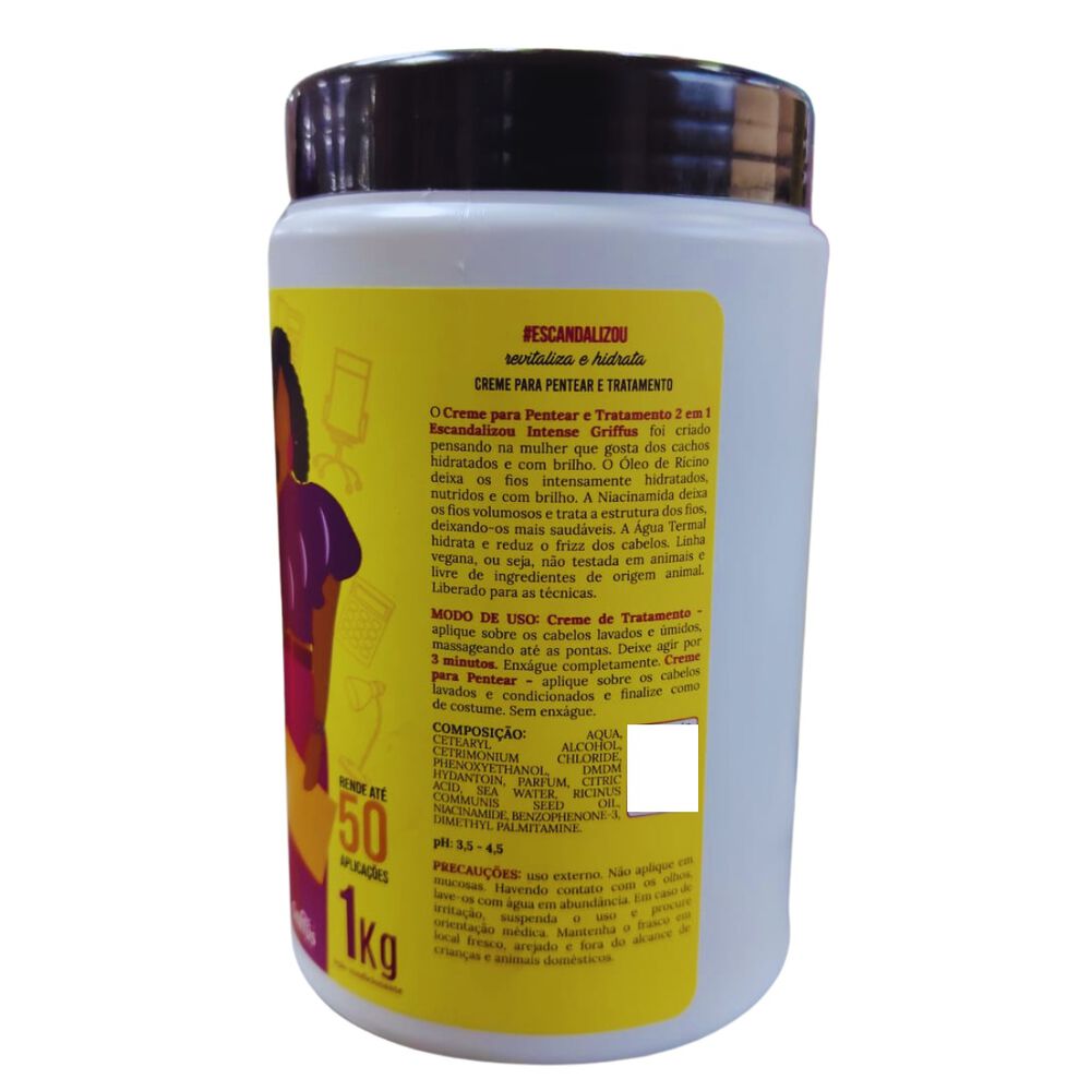 Mascara Escandalizou 2en1 Intense 1000gr Griffus image number 2.0