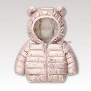 Parka Con Capucha Manga Larga Ni&ntilde;o Y Ni&ntilde;a Jump Kids Metallic Pink