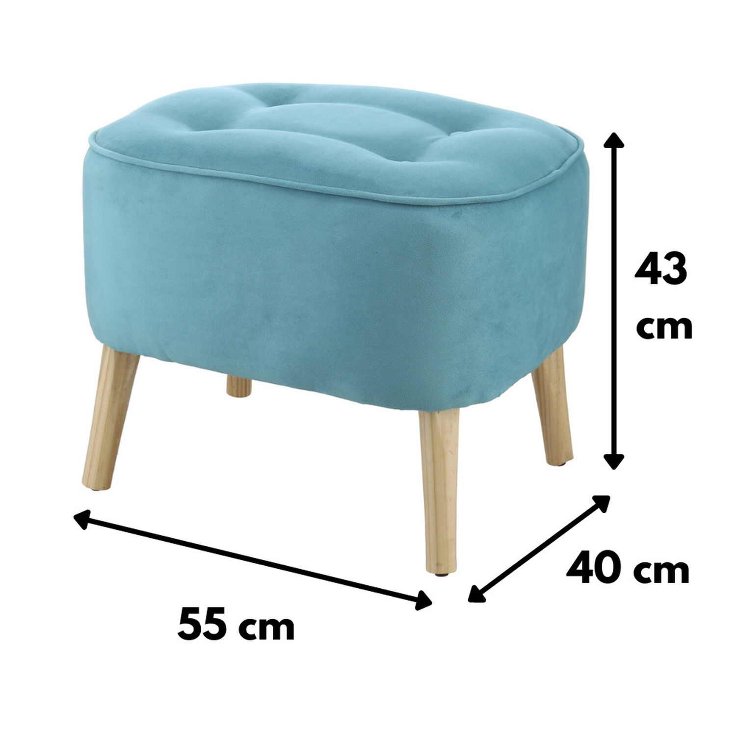 Pouf M&aacute;xima Calipso Felpa 55x45x45 Cm M&aacute;xima Design image number 1.0